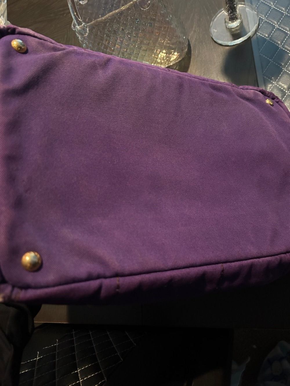 Prada Hemp Bag Large Denim Purple - Picture 7 of 12
